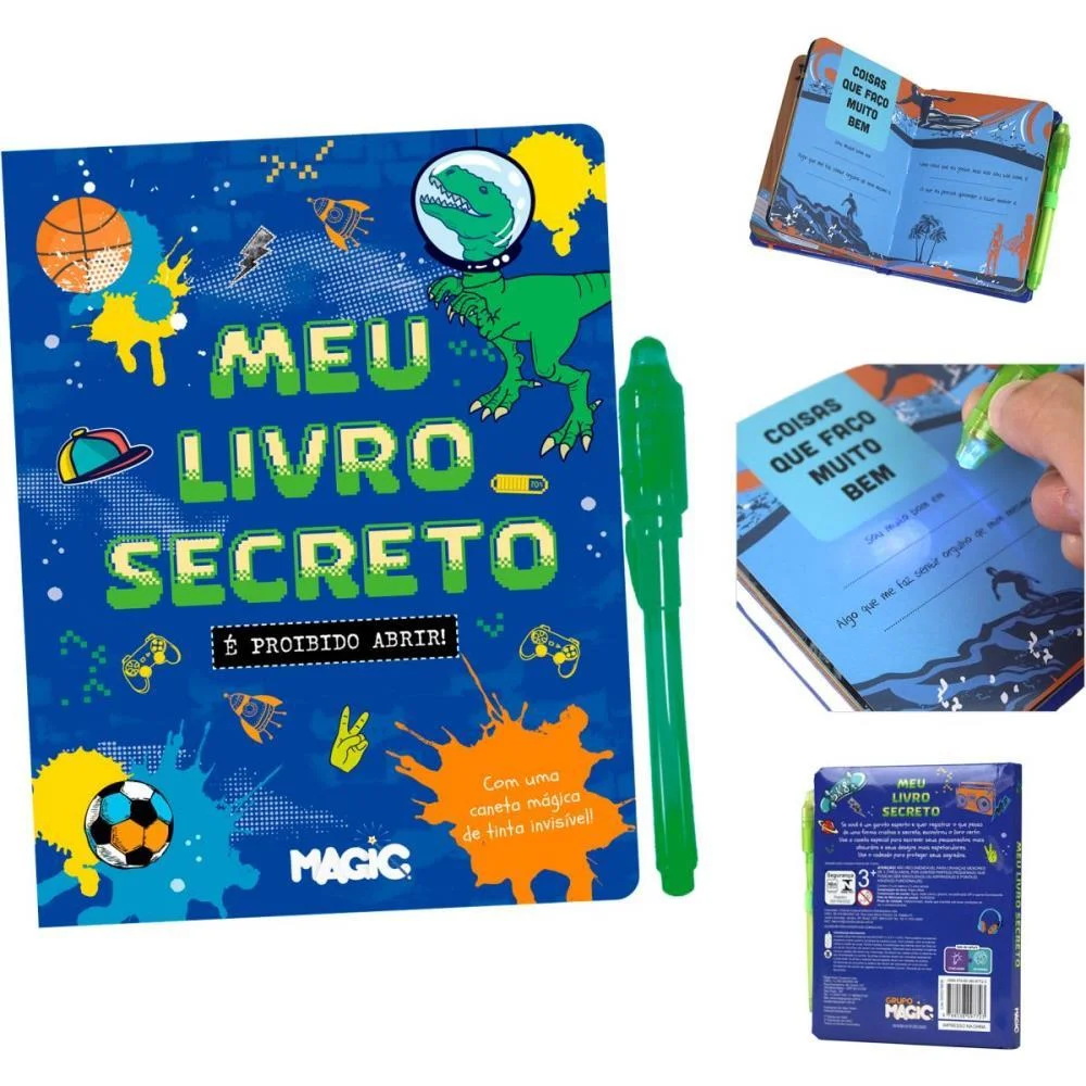 Diario Meu Livro Secreto 12X15Cm 48Pg Magic Kids (Unidade)
