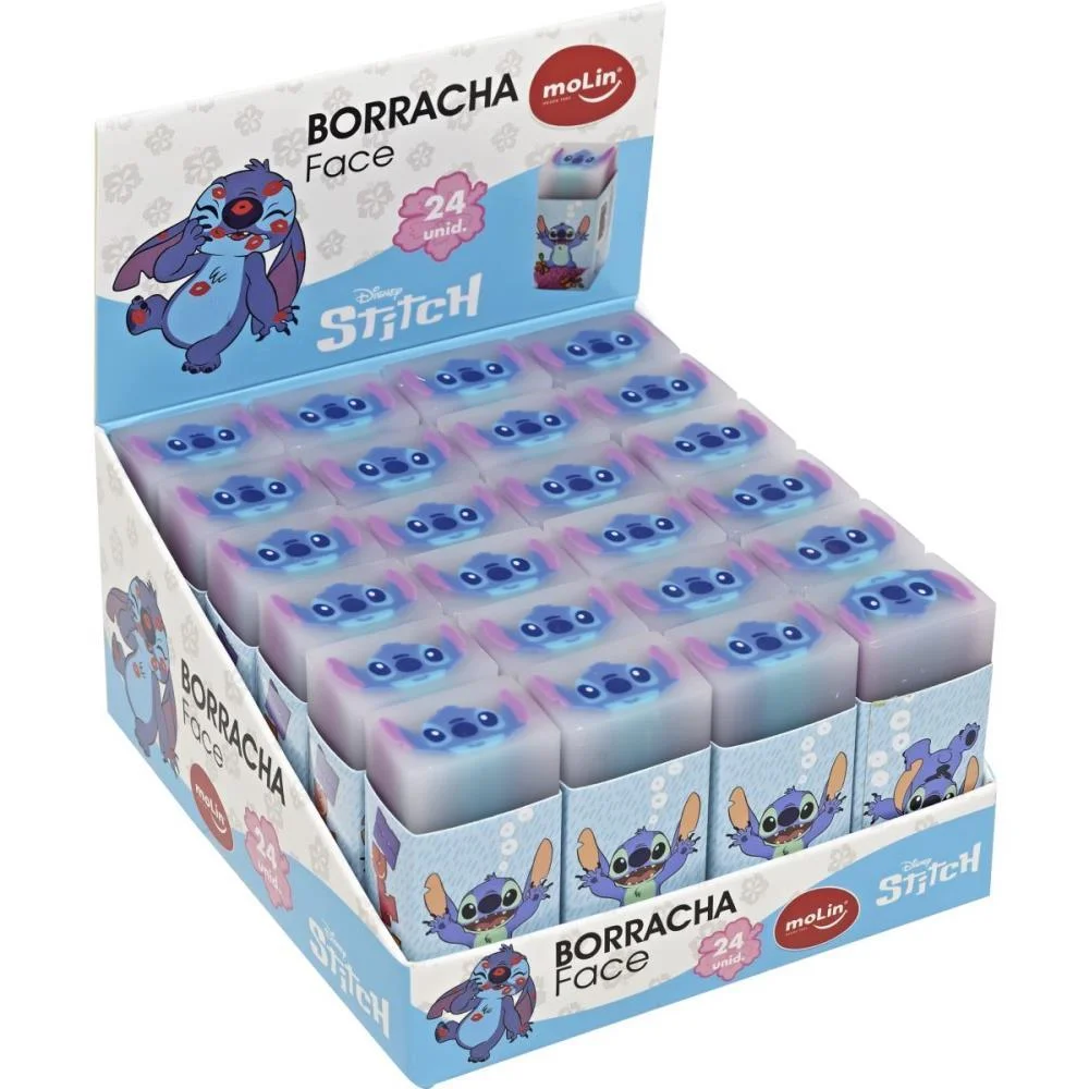 Borracha Decorada Stitch Face Molin (Dp.c/24)