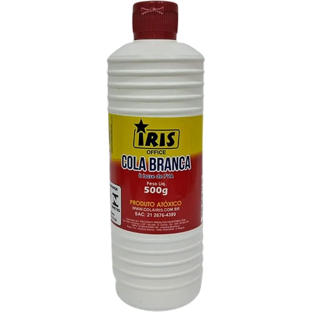 Cola Escolar Iris Branca 500G. Iris (Cx.c/12)