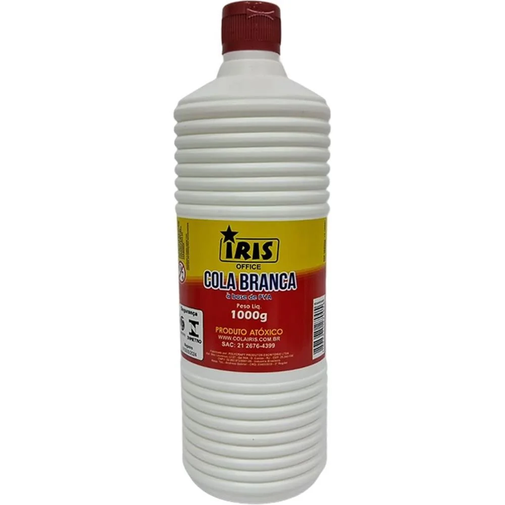 Cola Escolar Iris Branca 1Kg. Iris (Cx.c/12)