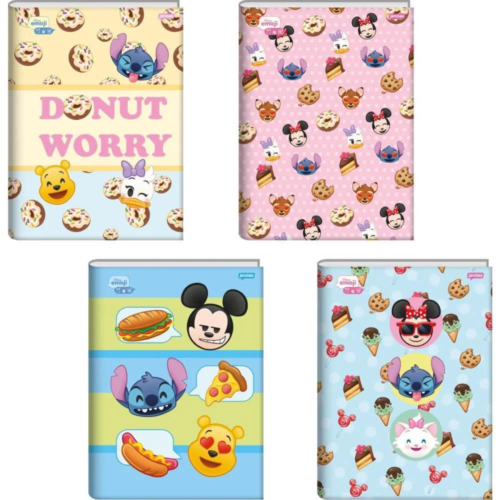 Caderno Brochurao Capa Dura Disney Emoji 80Fls. Jandaia (Pct.c/05)