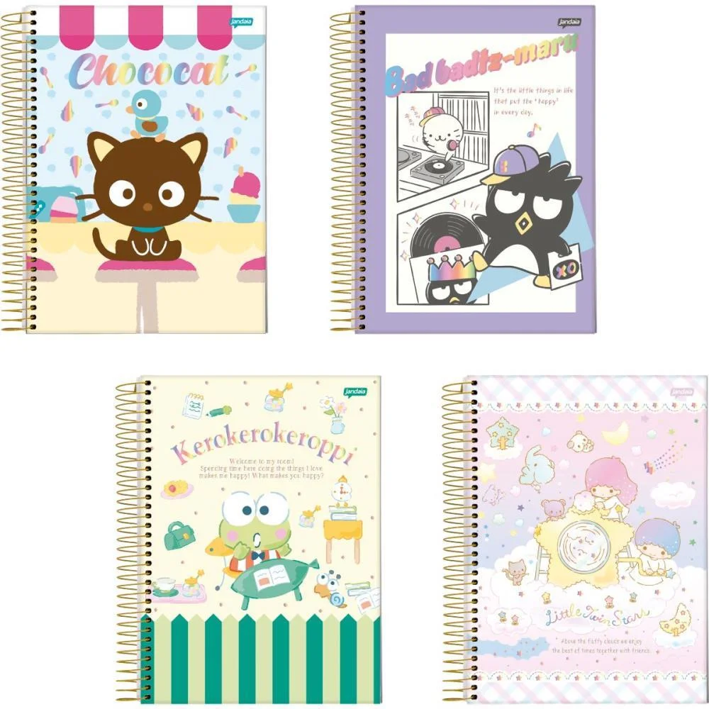 Caderno 01X1 Capa Dura Hello Kitty E Amigos 80Fls I.a Jandaia (Pct.c/04)