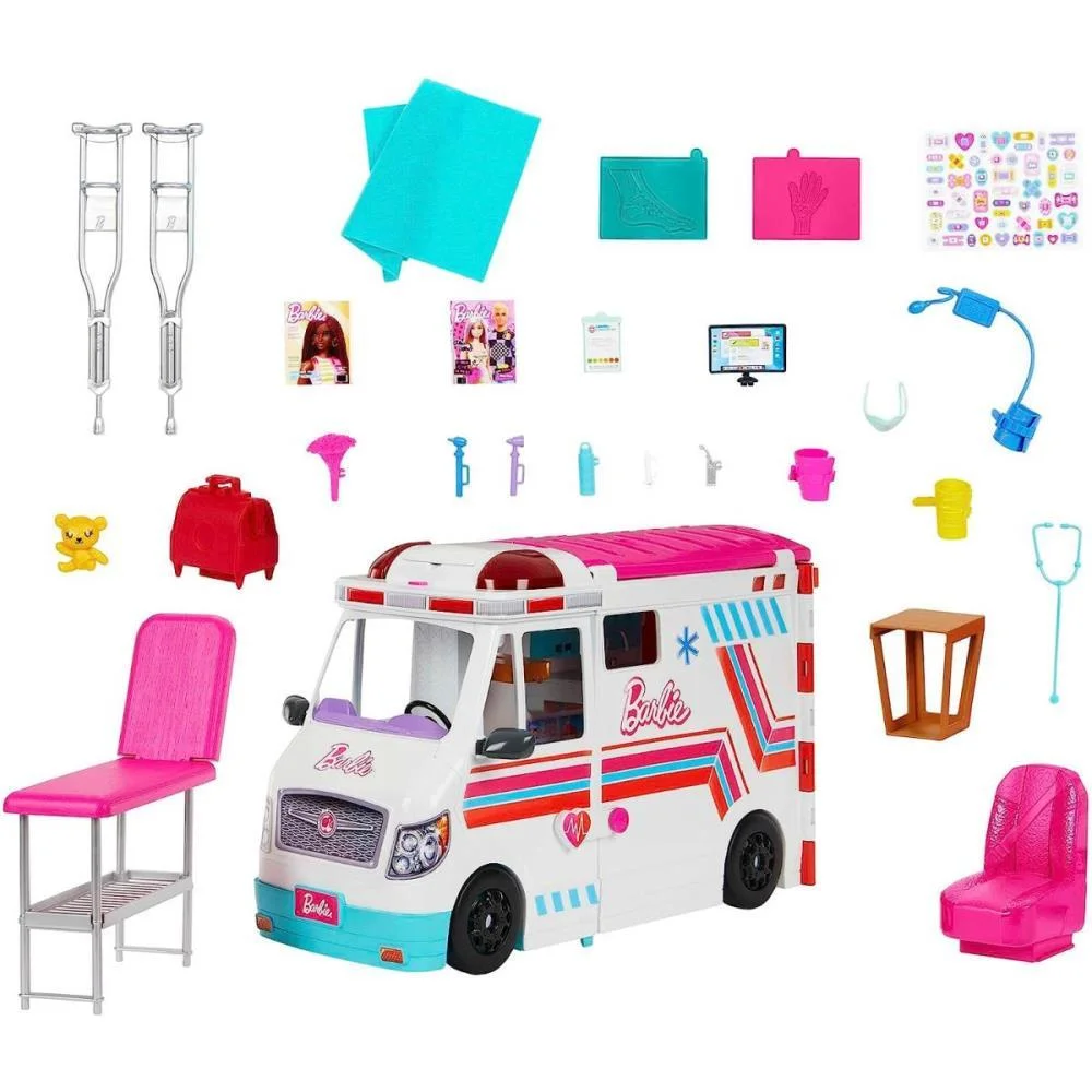 Barbie Profissoes Ambulância De Cuidados Médicos Mattel (Unidade)