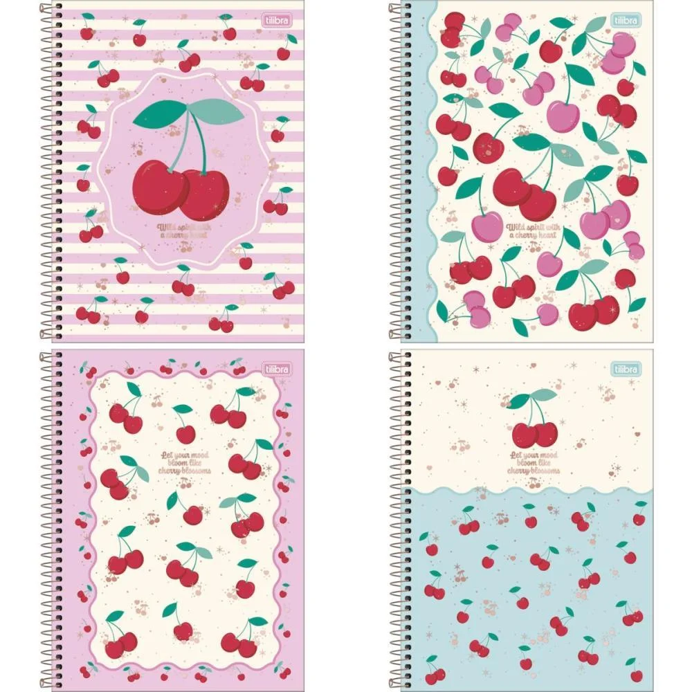 Caderno 10X1 Capa Dura Amarena 160Fls Tilibra (Pct.c/04)