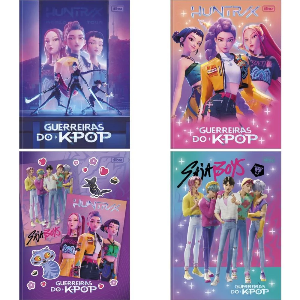 Caderno Brochurao Capa Dura Guerreiras Do K-Pop 80Fls Tilibra (Pct.c/05)