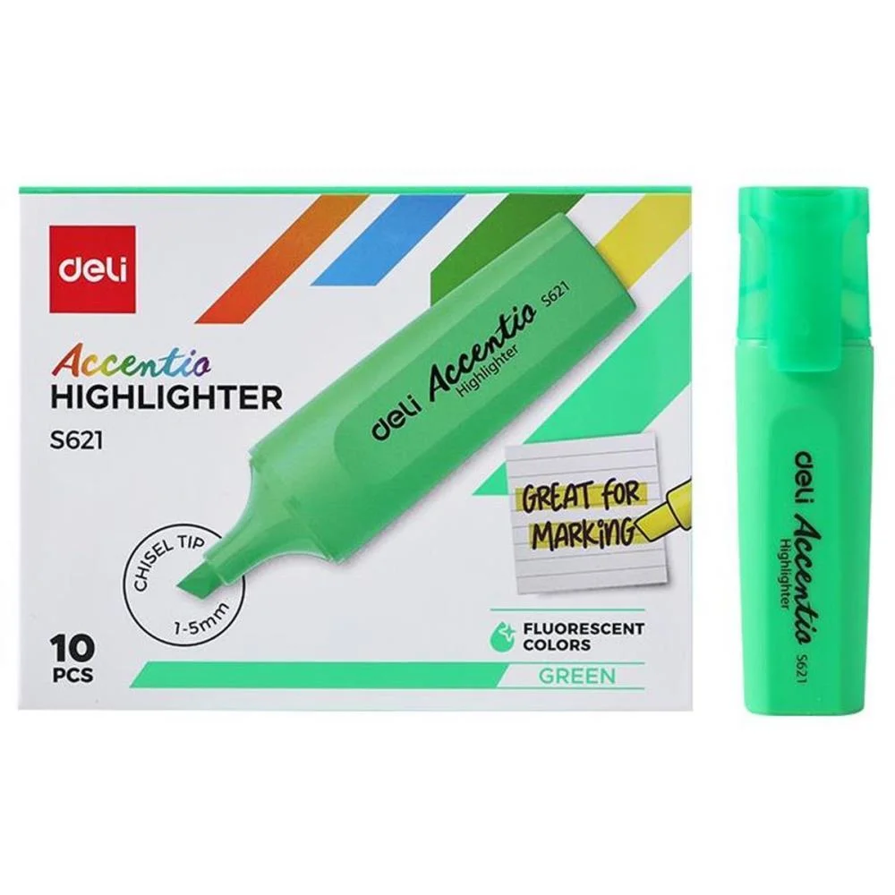 Caneta Marca Texto Accent Fluorescente 1-5Mm Vd Deli (Cx.c/10)