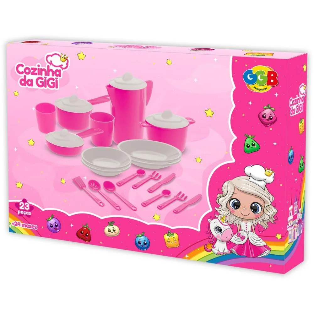 Brincando De Casinha Cozinha Da Gigi 23Pcs Ggb Plast (Unidade)