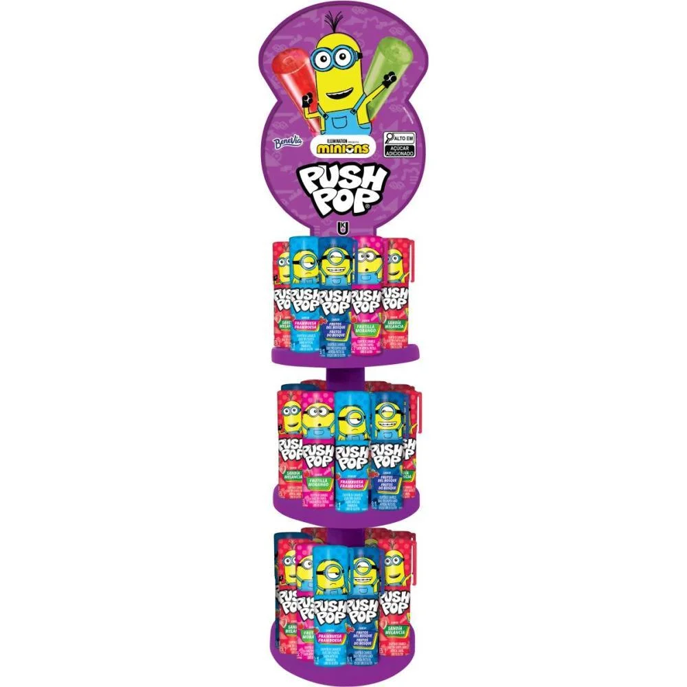 Doce Push Pop Minions Torre Bazooka Candy (Dp.c/30)
