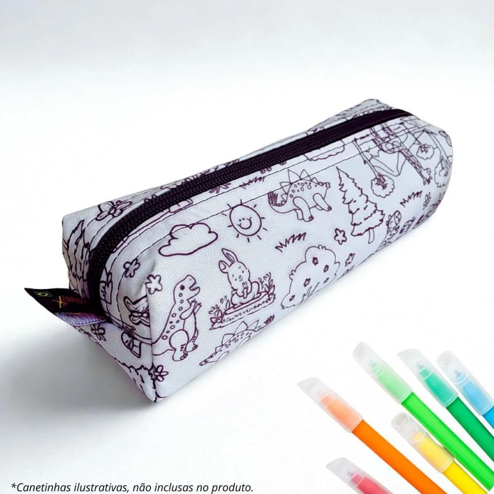 Estojo Simples Cetim Para Colorir Reflex (Unidade)