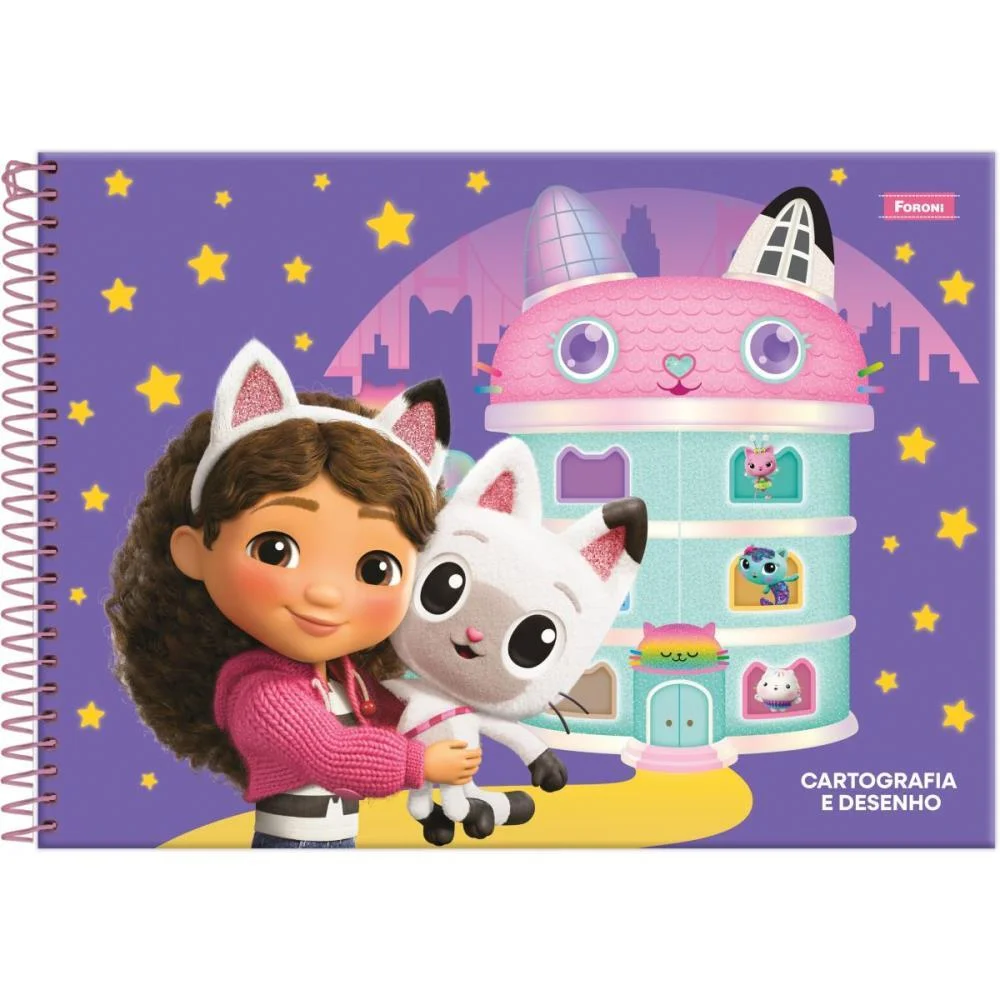Caderno Desenho Univ Capa Dura A Casa Magica Da Gabby 80Fls Foroni (Pct.c/05)