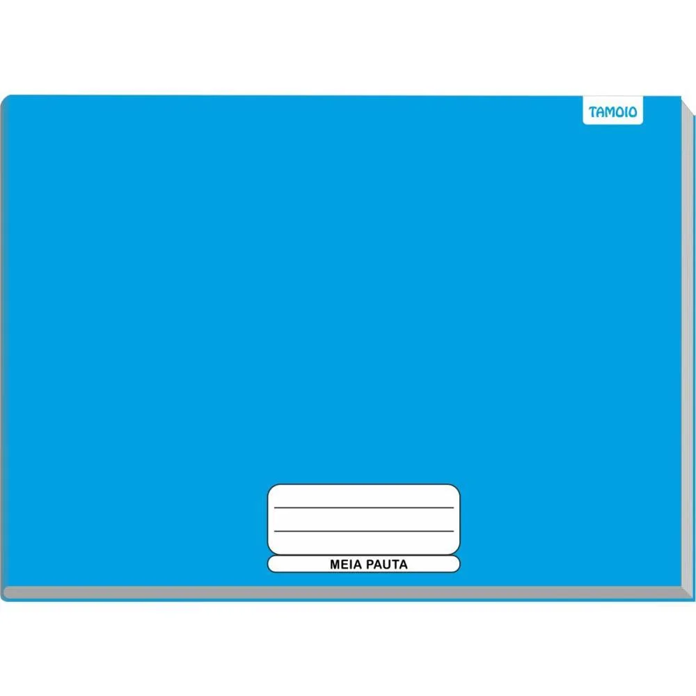 Caderno Desenho Univ Capa Dura Meia Pauta 80F Azul Brochurao Tamoio (Pct.c/04)