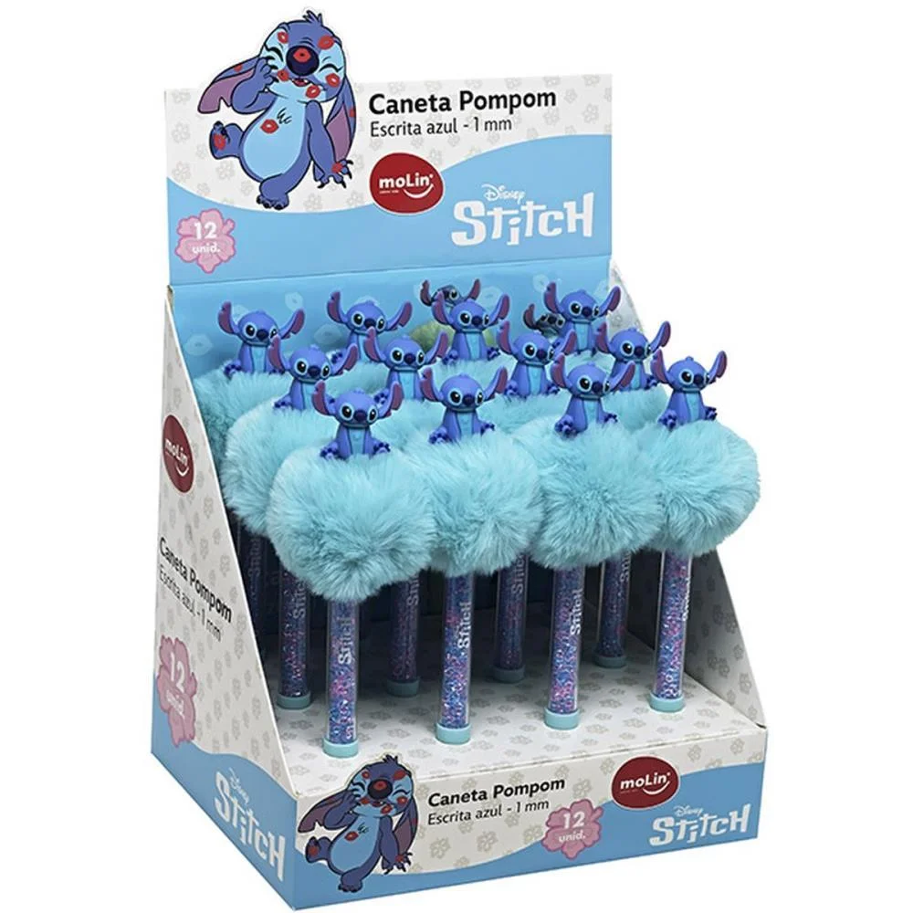 Caneta Esferografica Stitch Pompom 1,0Mm Molin (Dp.c/12)
