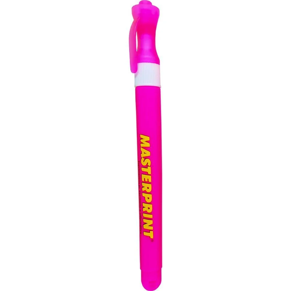 Caneta Marca Texto Mp 614 Neon Slim Rosa Masterprint (Cx.c/12)