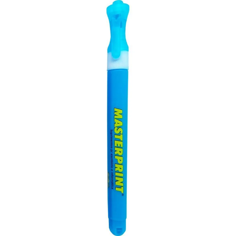 Caneta Marca Texto Mp 614 Neon Slim Azul Masterprint (Cx.c/12)