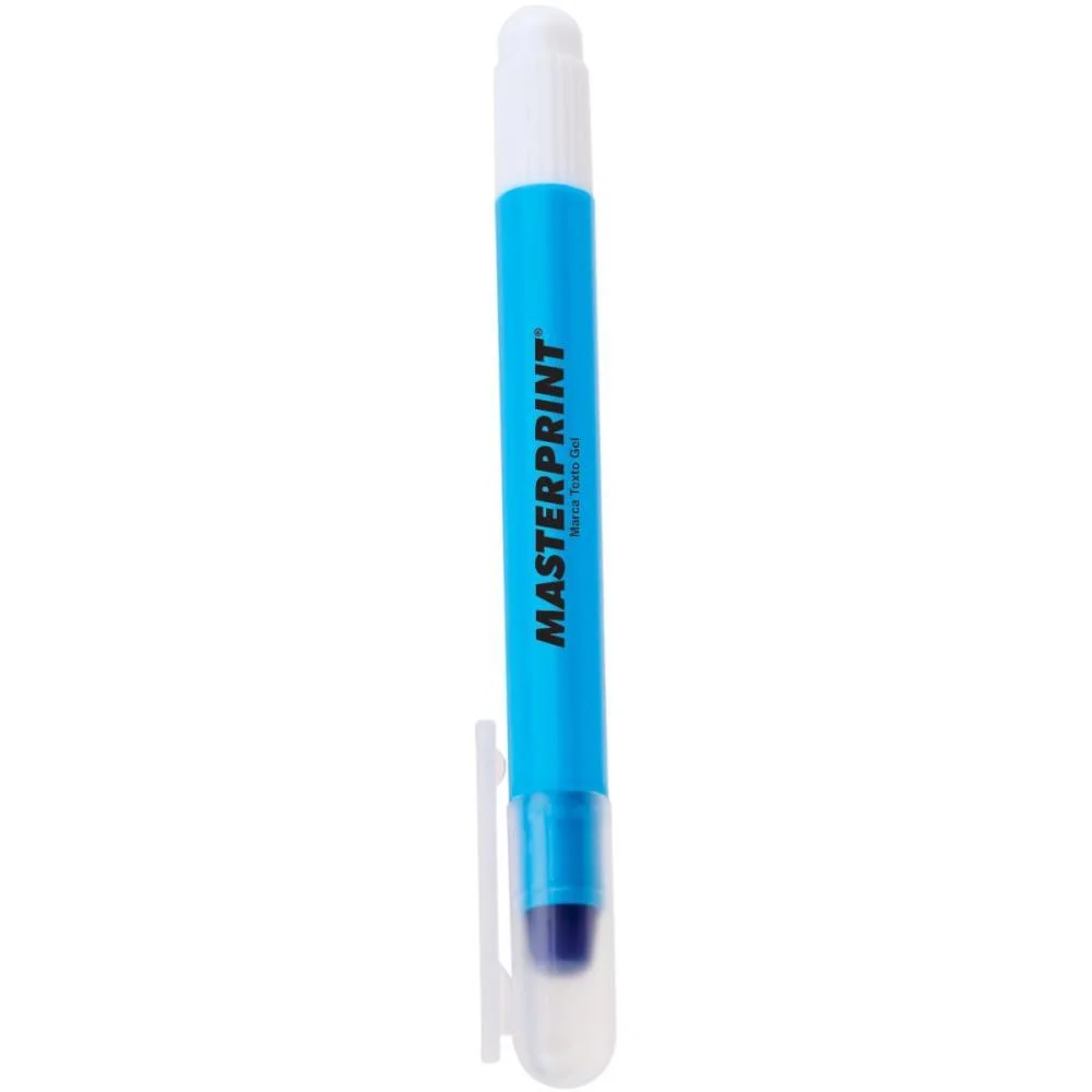 Caneta Marca Texto Gel Mp 613 Azul Gel Masterprint (Cx.c/06)