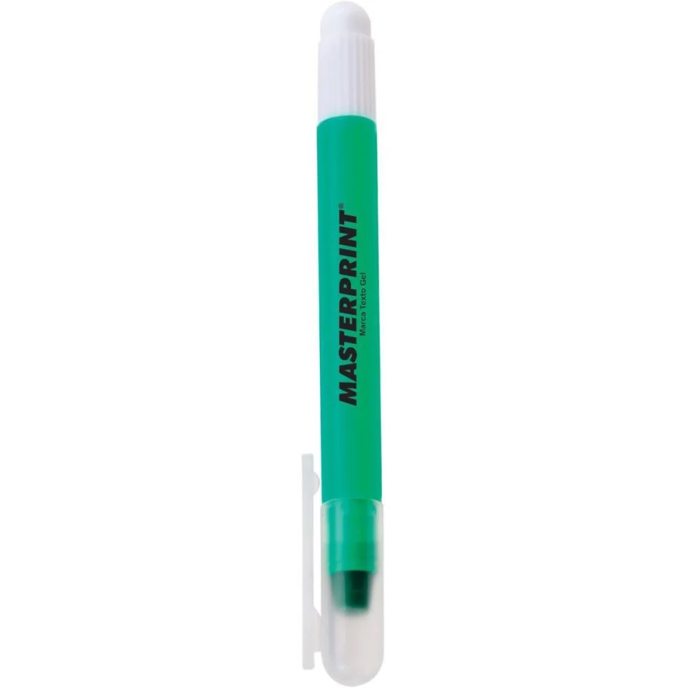 Caneta Marca Texto Gel Mp 613 Verde Gel Masterprint (Cx.c/06)
