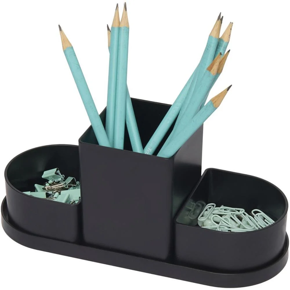 Acessorio Para Mesa Organizador Triple Preto 4 Pec Polibras (Kit)
