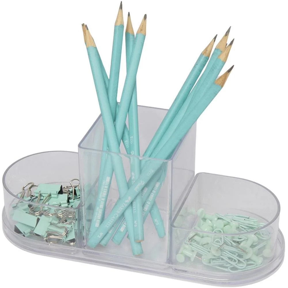 Acessorio Para Mesa Organizador Triple Cristal 4 P Polibras (Kit)