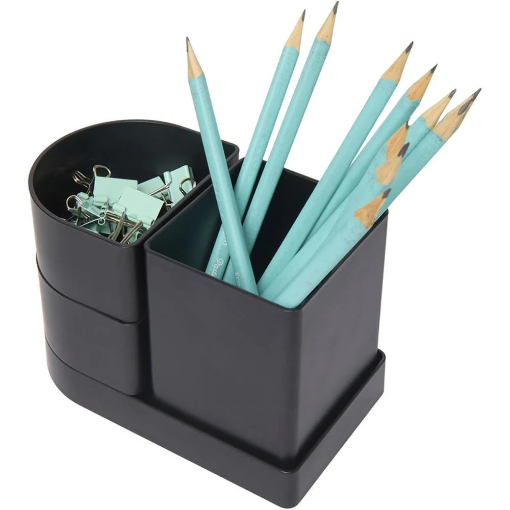 Acessorio Para Mesa Organizador Compact Preto 4 Pe Polibras (Kit)