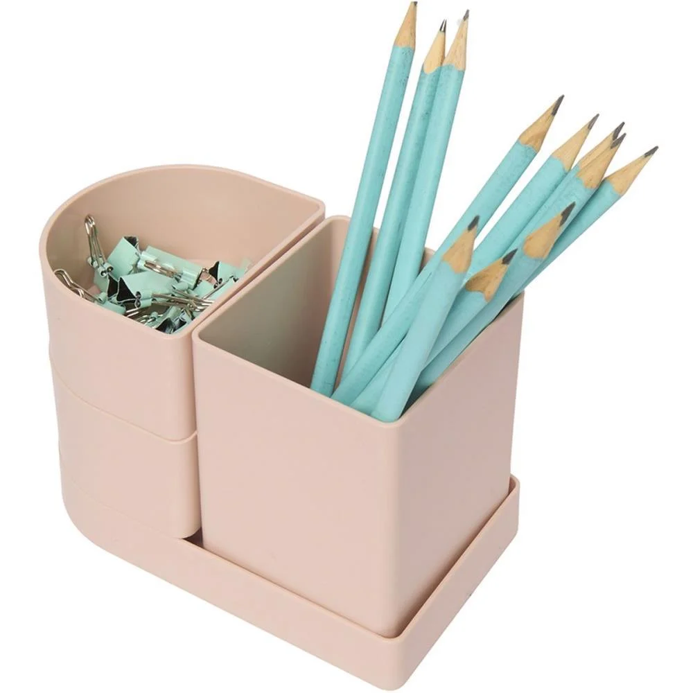 Acessorio Para Mesa Organizador Compact Rosa Antig Polibras (Kit)