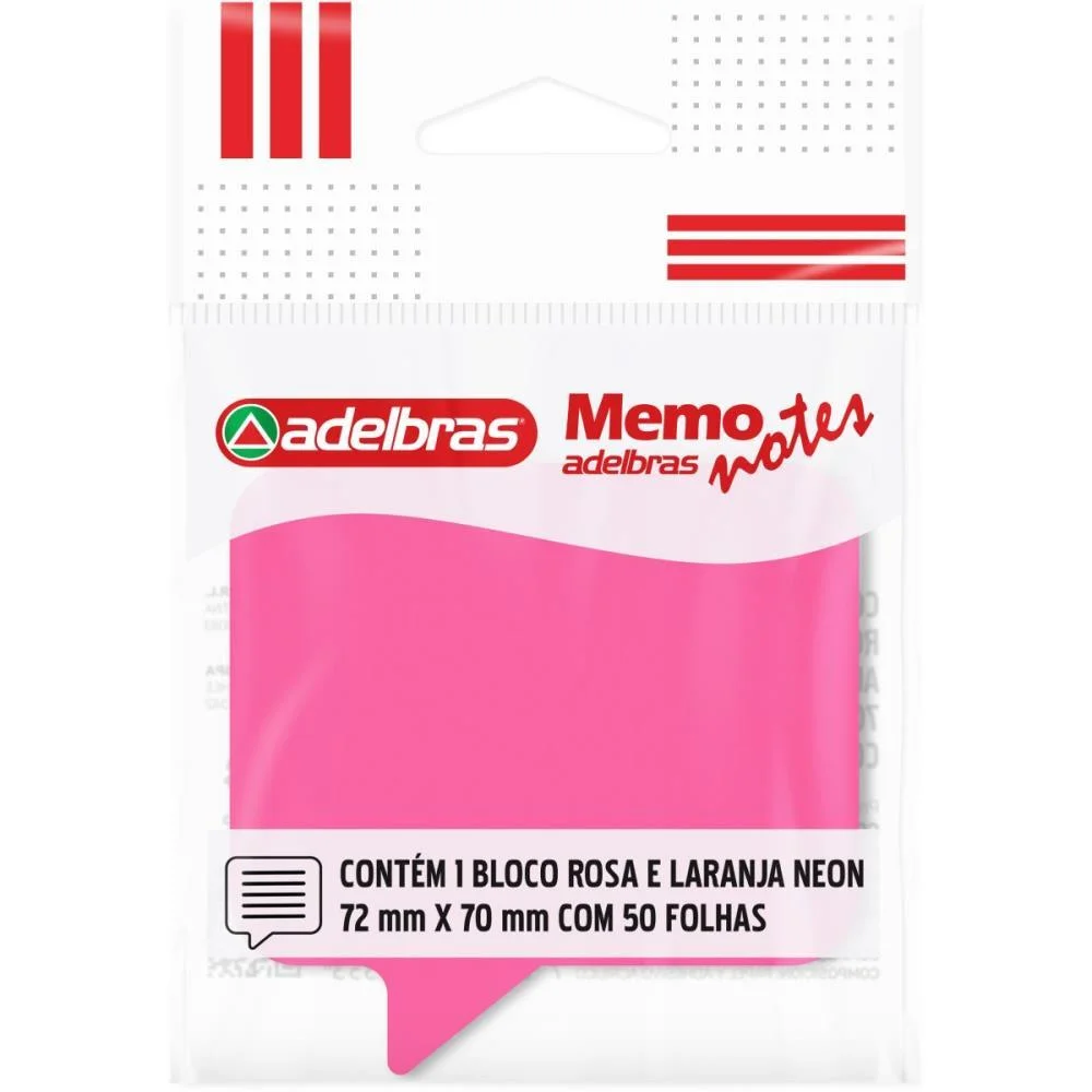 Bloco De Recado Autoadesivo Memonote Dialogo 72X70 Rs/Lj N Adelbras (Unidade)