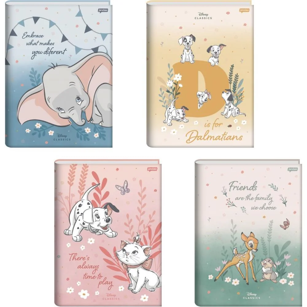 Caderno Brochurao Capa Dura Disney Classicos 80Fls Jandaia (Pct.c/05)