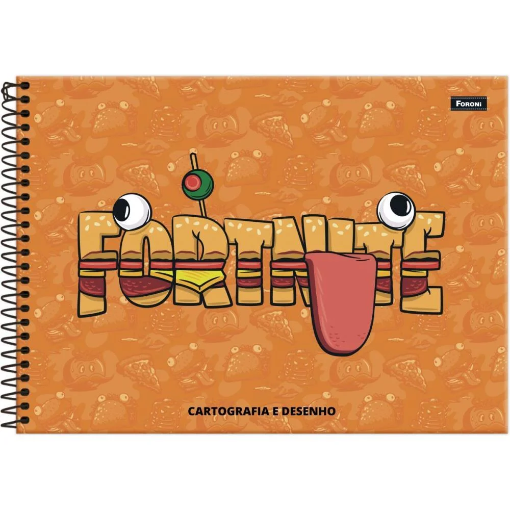 Caderno Desenho Univ Capa Dura Fortnite 80Fls Foroni (Pct.c/05)