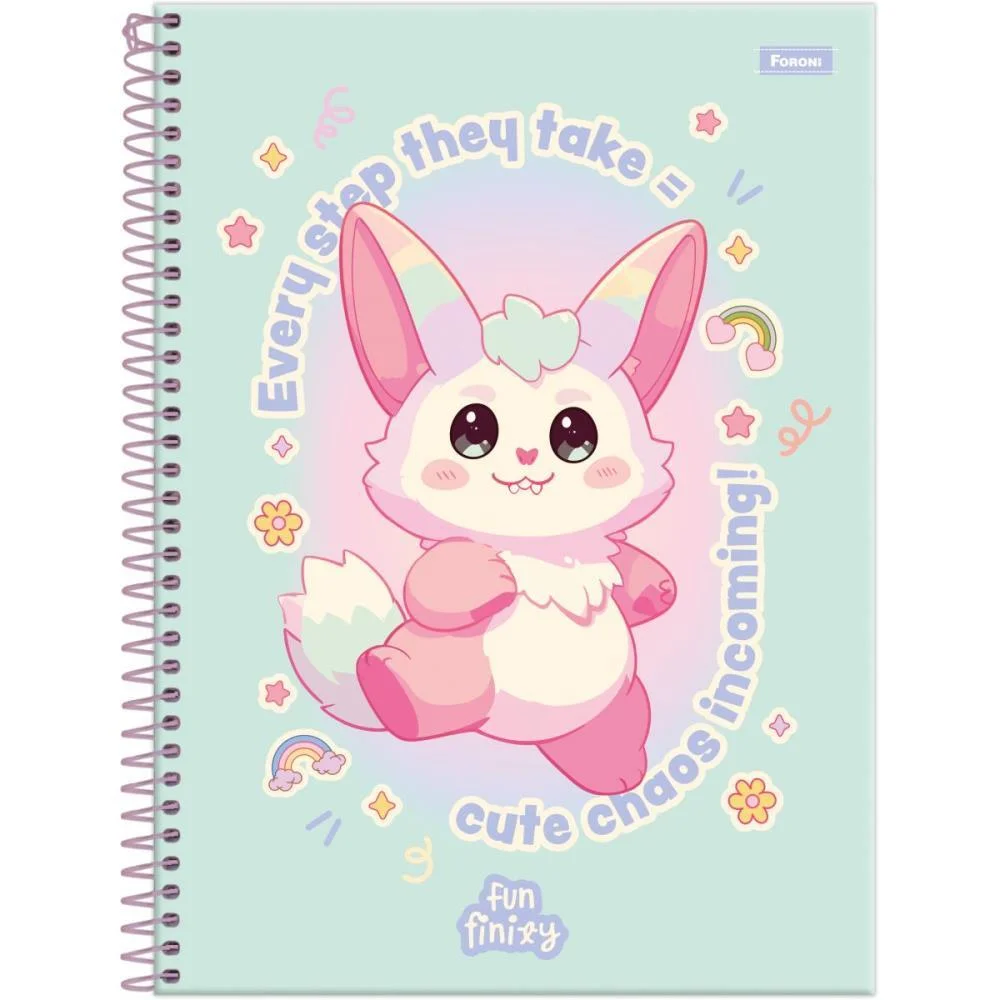Caderno 10X1 Capa Dura Funfinily 160Fls Foroni (Pct.c/04)