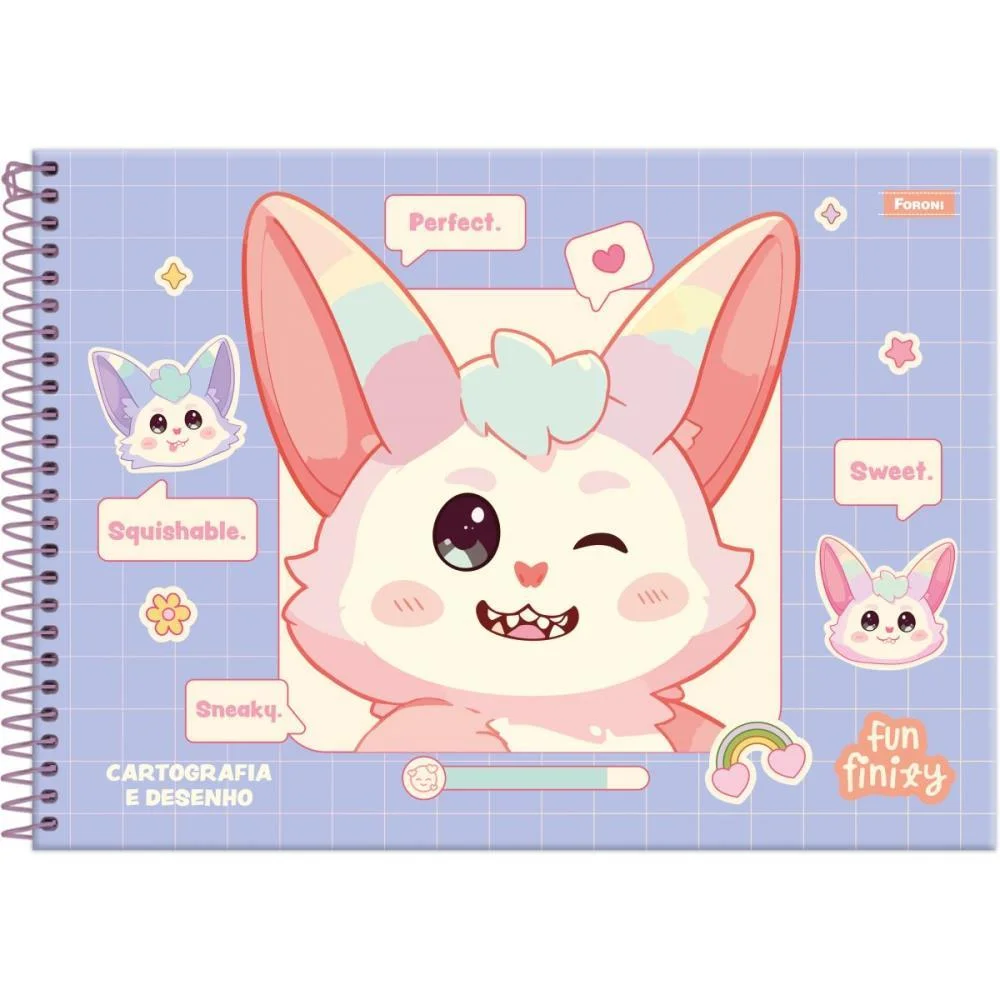 Caderno Desenho Univ Capa Dura Funfinily 80Fls Foroni (Pct.c/05)