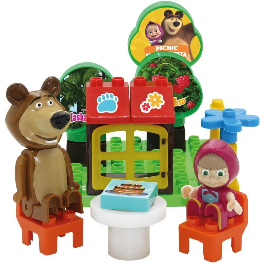 Brinquedo Para Montar Masha E O Urso Picnic Na Flore Monte Libano (Unidade)