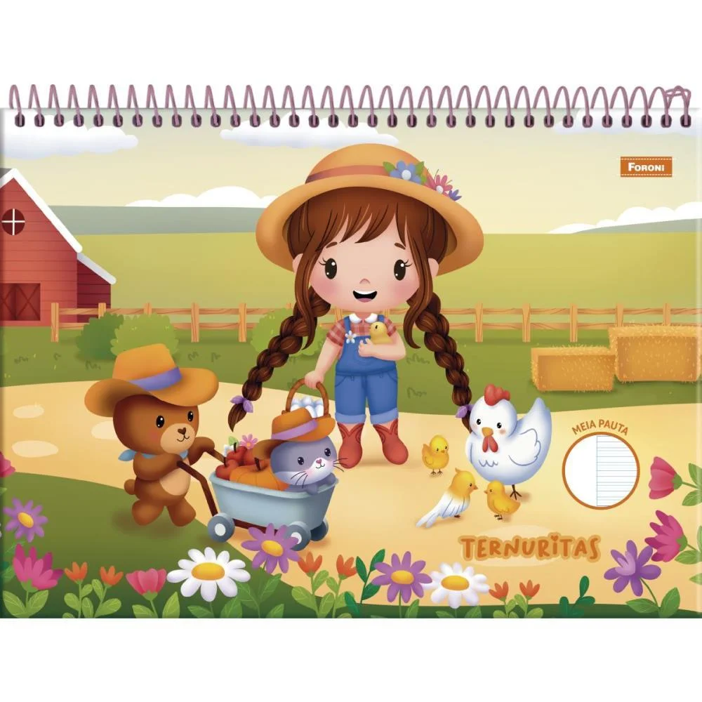 Caderno Desenho Univ Capa Dura Ternuritas Meia Pauta 40F Foroni (Pct.c/10)