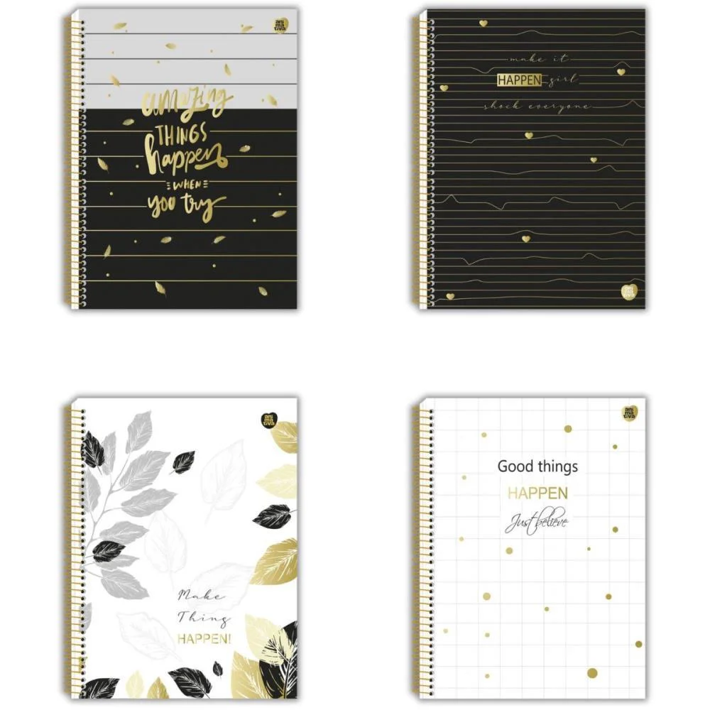Caderno 15X1 Capa Dura Happen 240F Animativa (Pct.c/02)