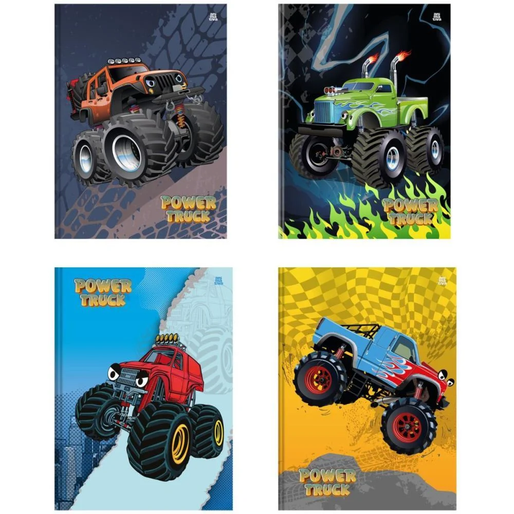 Caderno Brochurao Capa Dura Power Truck 80F Animativa (Pct.c/05)