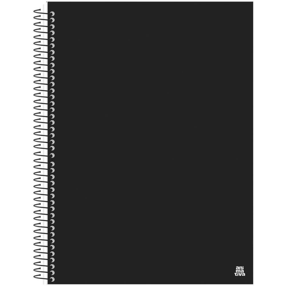 Caderno 15X1 Capa Dura Kbom Black 210F Animativa (Pct.c/04)