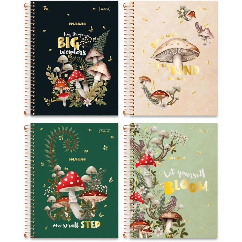 Caderno 10X1 Capa Dura Dreamland Metalizado 160Fls Cadersil (Pct.c/04)