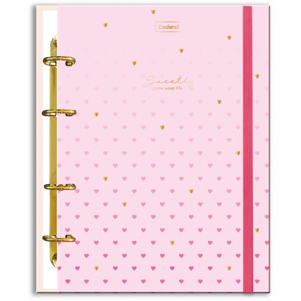 Caderno Argolado Sweetly C/Elas+6Div+Ficha (S) Cadersil (Unidade)