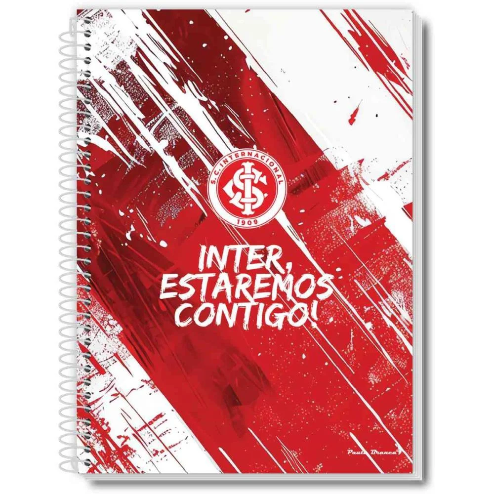 Caderno 01X1 Capa Dura Internacional 80Fls Pauta Branca (Pct.c/03)