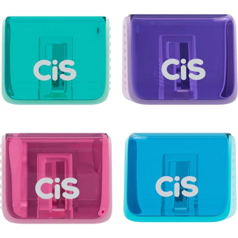 Apontador Com Deposito Cis 322 4 Cores Sortidas Sertic (Dp.c/24)