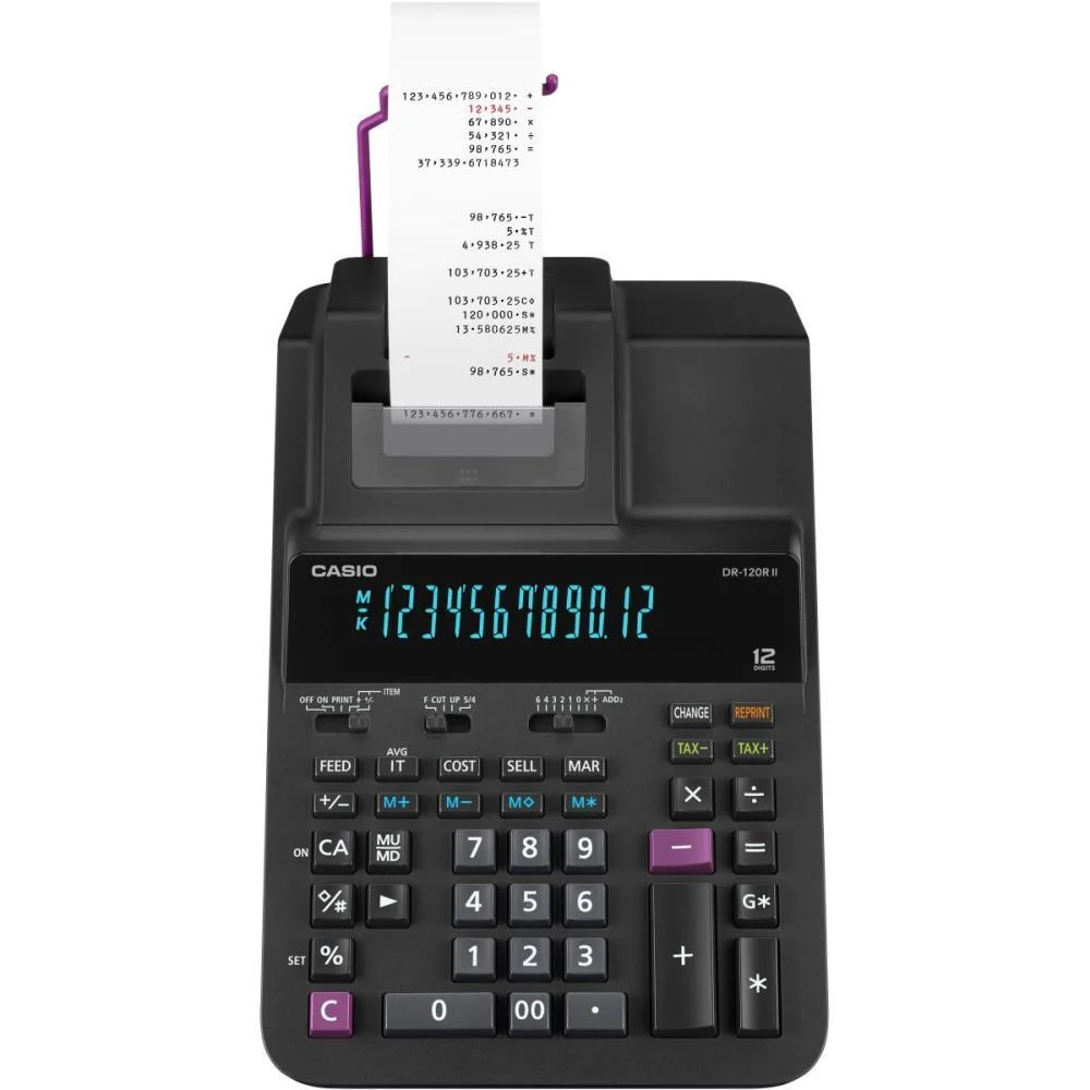 Calculadora De Impressao 12Dig.reimpressao Preta Bivolt Casio (Unidade)