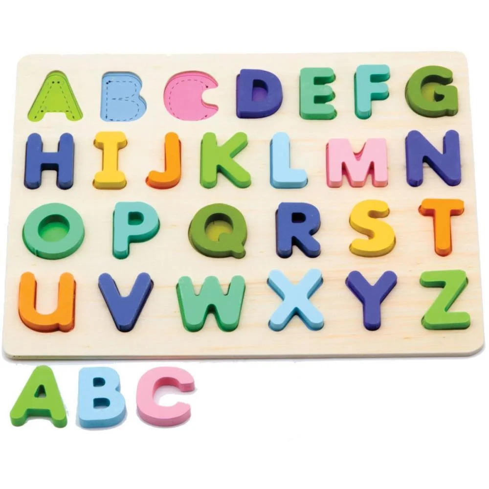 Brinquedo Pedagogico Madeira Encaixe Divertido Letras (S) Toy Mix (Unidade)