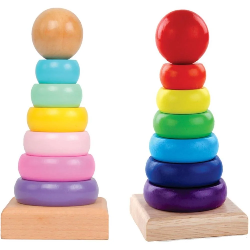 Brinquedo Pedagogico Madeira Torre De Encaixe (S) Toy Mix (Unidade)