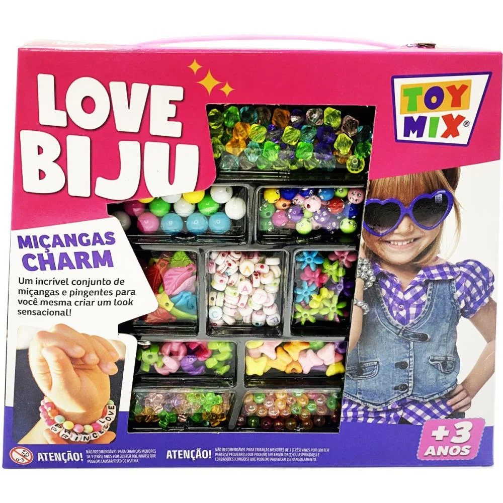 Bijuteria E Micanga Love Biju Charm 290Pcs+Fio Toy Mix (Unidade)