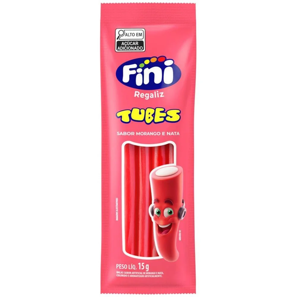 Doce Tubes Morango 15G. Fini (Dp.c/12)
