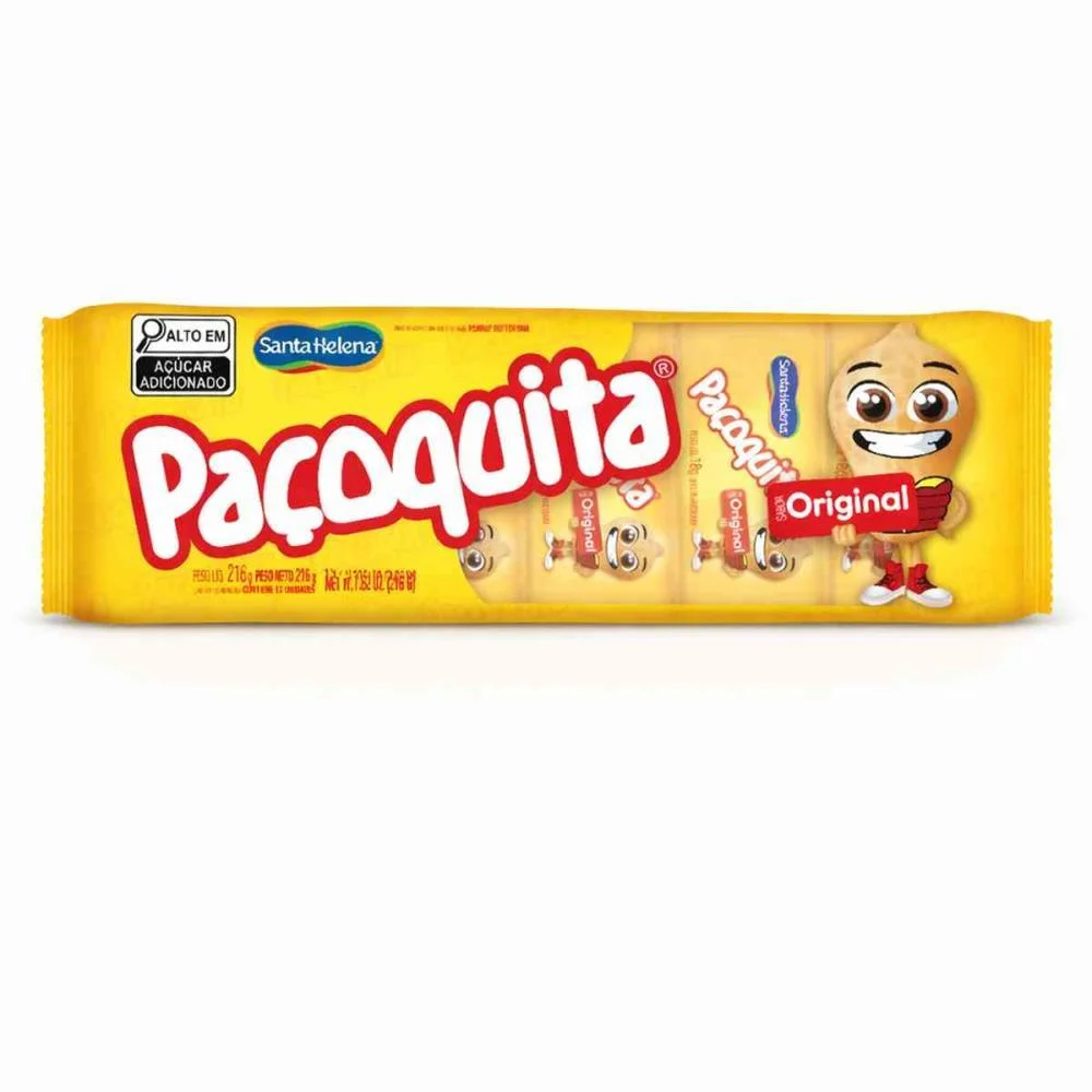 Doce Pacoquita Emb. Flow Pack 216G Santa Helena (Dp.c/12)