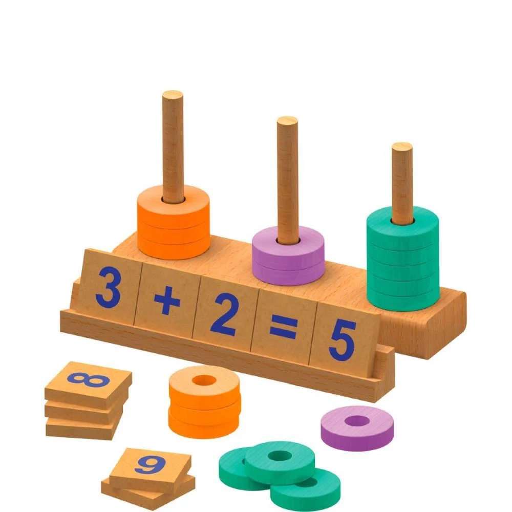 Brinquedo Pedagogico Madeira Steam Brinc. De Matematica 56P Xalingo (Unidade)