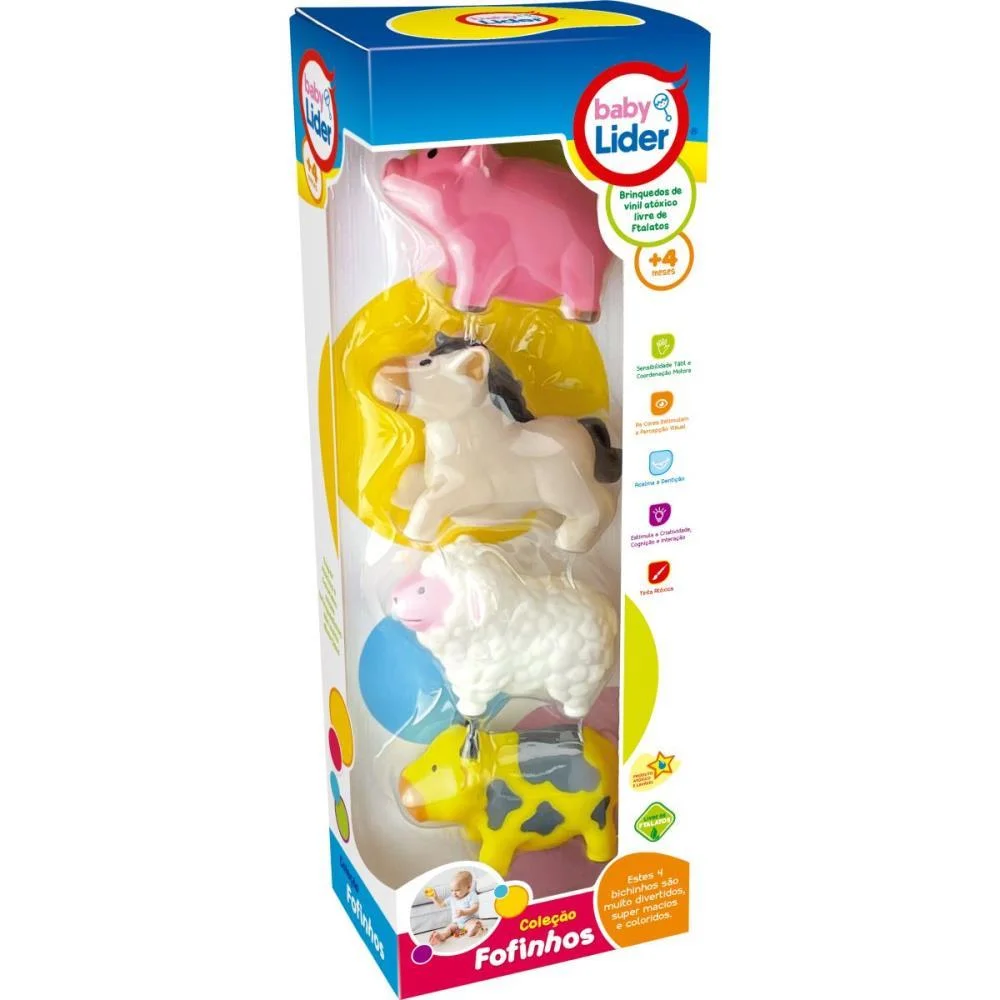 Brinquedo Para Bebe Colecao Fofinhos Fazendinha Lider (Cx.c/04)
