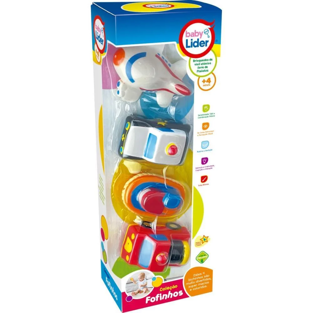 Brinquedo Para Bebe Colecao Fofinhos Transportes Lider (Cx.c/04)