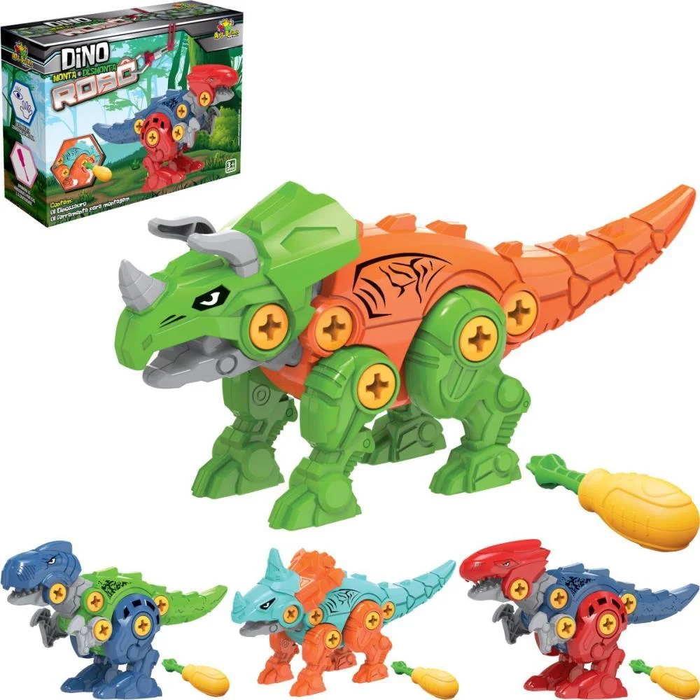 Brinquedo Para Montar Dinossauro Monta E Desmonta (S Art Brink (Unidade)