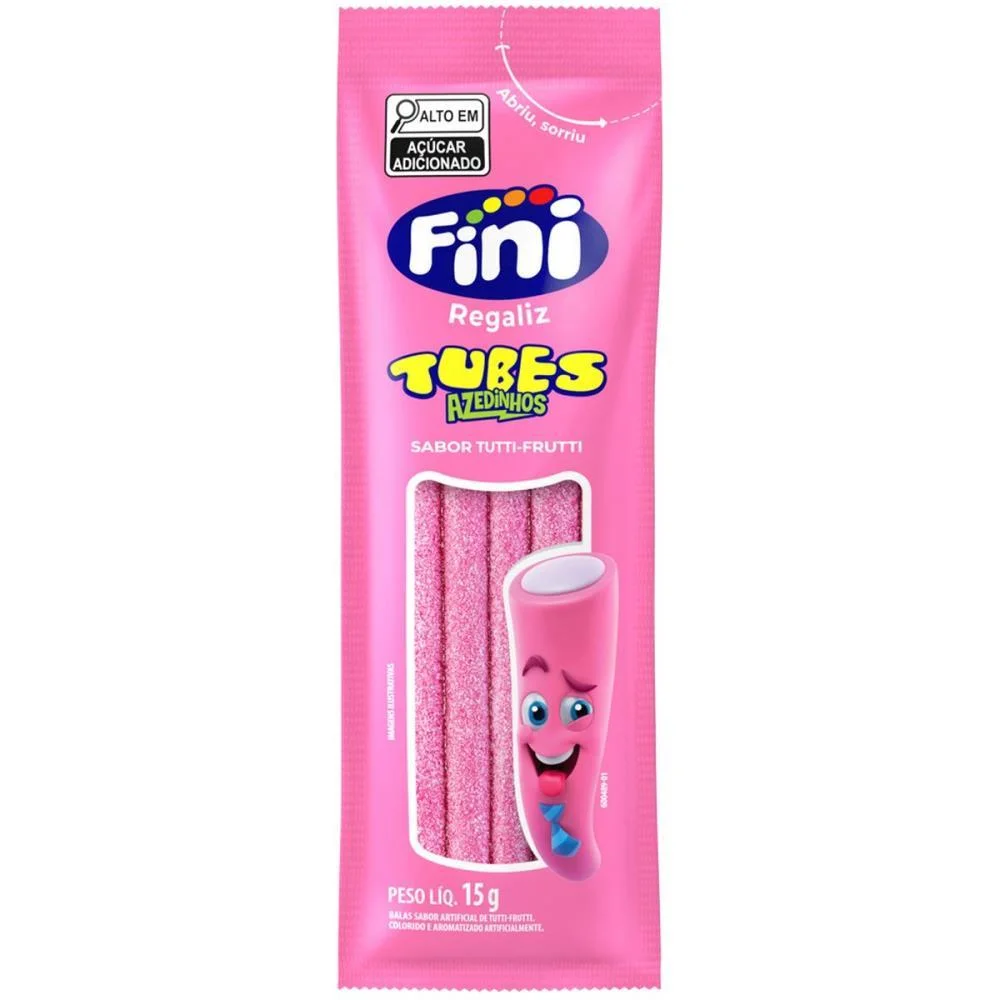 Doce Tubes Tutti Frutti Azedin.15G. Fini (Dp.c/12)