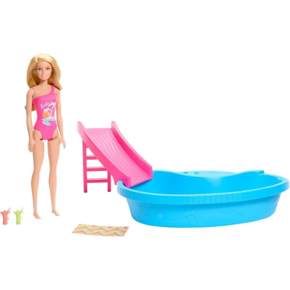 Barbie Estate Piscina Glam Com Boneca Loira Mattel (Unidade)